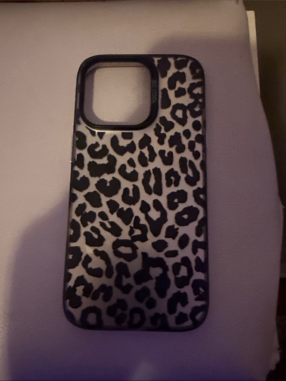 Black Leopard Print Phone Case - Protective Fashion Cover Iphone 16 pro